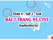 Bài 7 trang 95 Toán 8 Tập 2 Chân trời sáng tạo